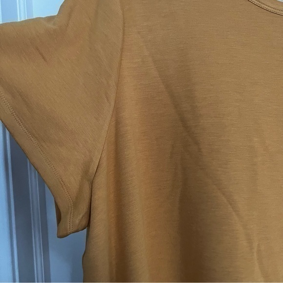 Calvin Klein Plus Size Mustard Yellow Short Sleeve T Shirt Mini Dress - Picture 5 of 16